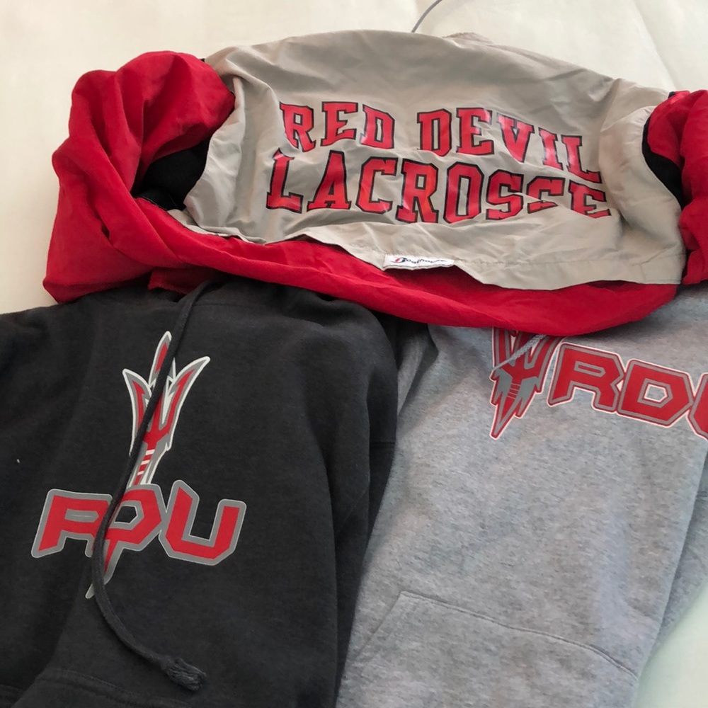 Red devil lacrosse sweatshirt bundle